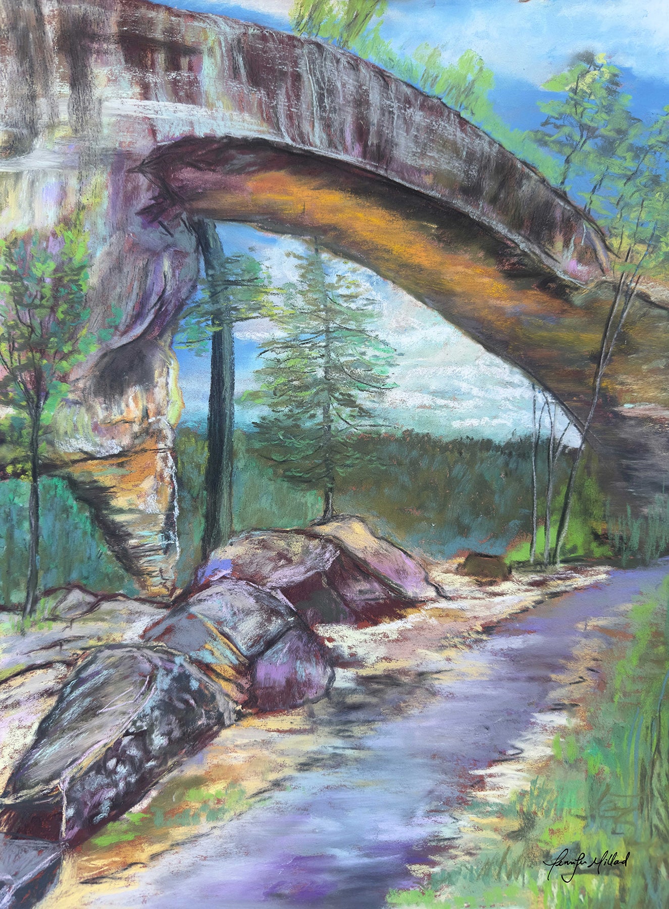 Sky Bridge en Plein Air - Red River Gorge, Kentucky - Giclee Art Print